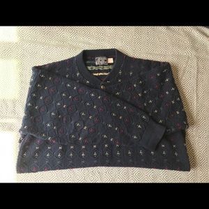 Peconic Bay Cotton sweater Size L made in USA